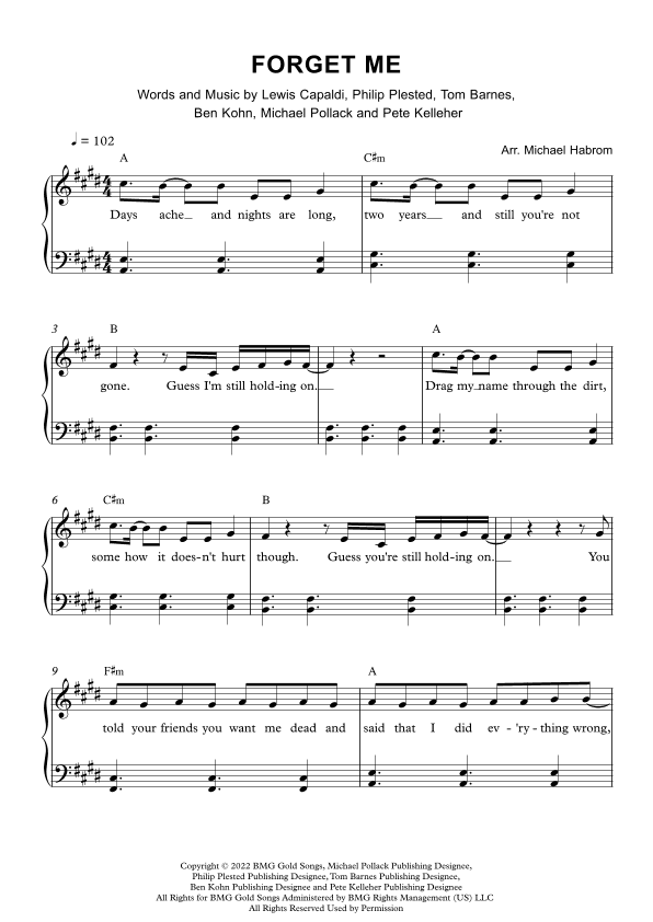 Forget Me (arr. Michael Habrom)