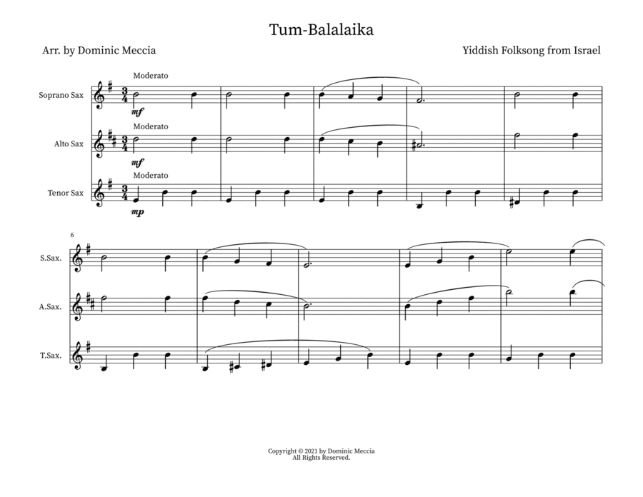 Tum-Balalaika (arr. Dominic Meccia)