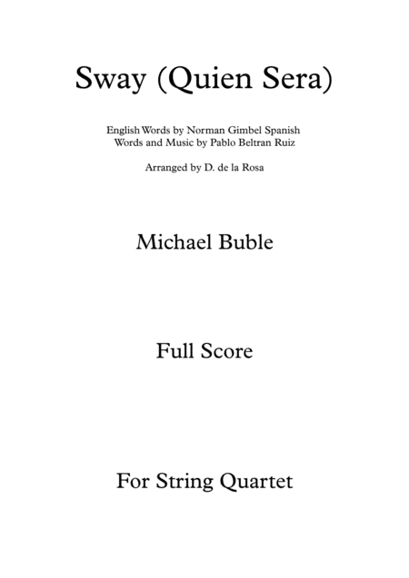 Sway (Quien Sera) (arr. Daniel de la Rosa Oliva)