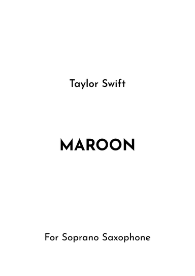 Maroon (arr. Jireh J.)