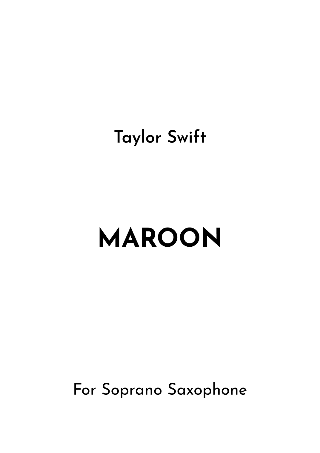 Maroon (arr. Jireh J.)