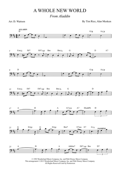 A Whole New World (arr. Douglas Wattson)