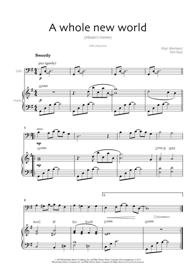 A Whole New World (arr. Robin Hood Editions)