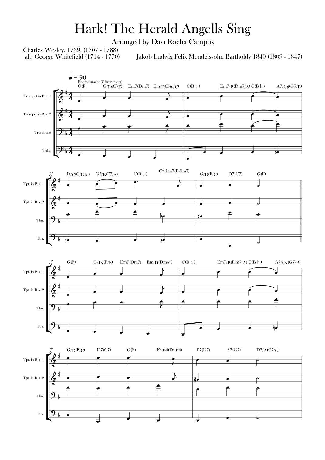 Hark! The Herald Angells Sing (arr. Davi Rocha Campos)