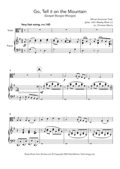 Go Tell it on the Mountain (Gospel Boogie-Woogie) (arr. Christian Morris)