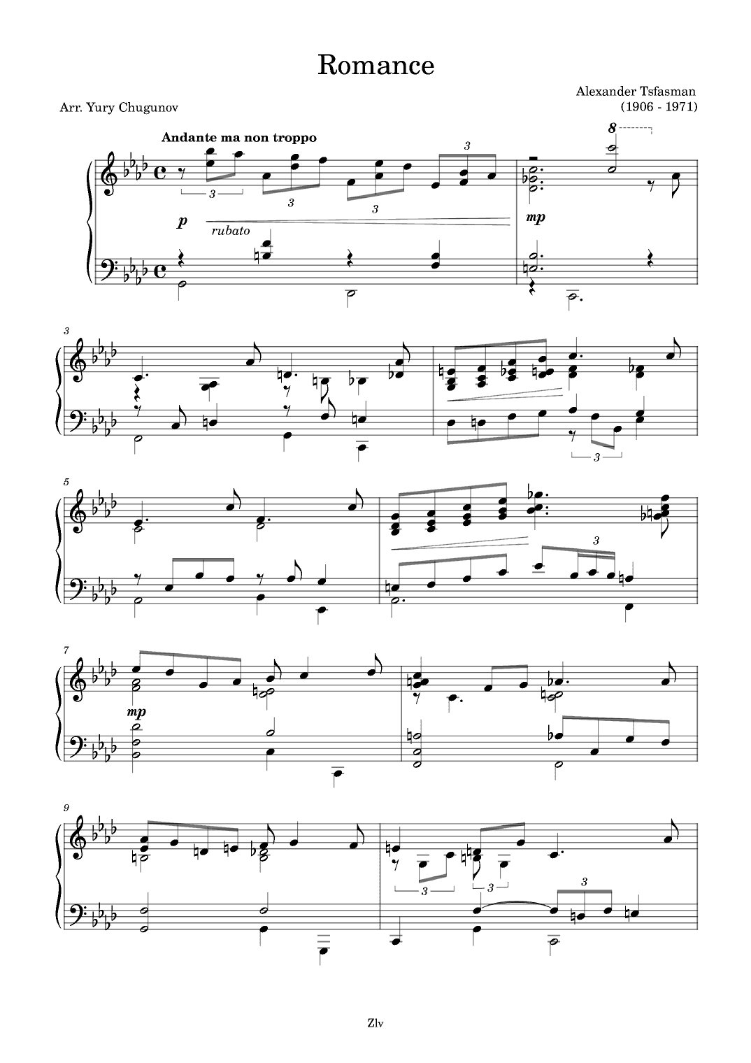 Romance (arr. Yury Chugunov)