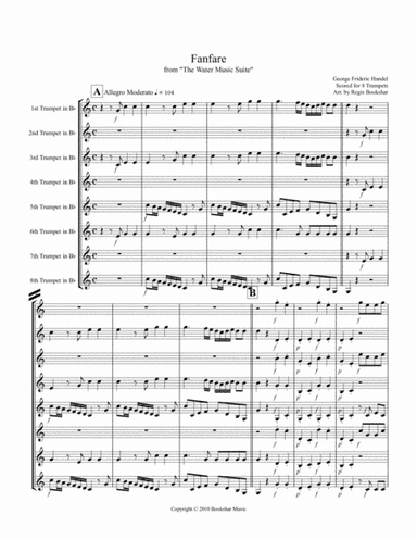 Fanfare (from "Water Music") (Trumpet Octet) (arr. Regis Bookshar)