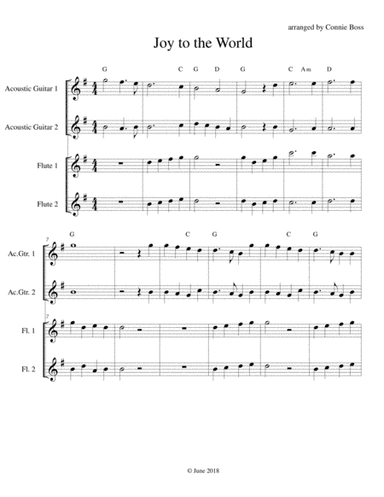 Joy to the World instrumental (arr. Connie Boss)