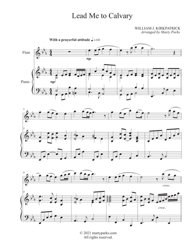 Lead Me to Calvary (Flute-Piano) (arr. Marty Parks)