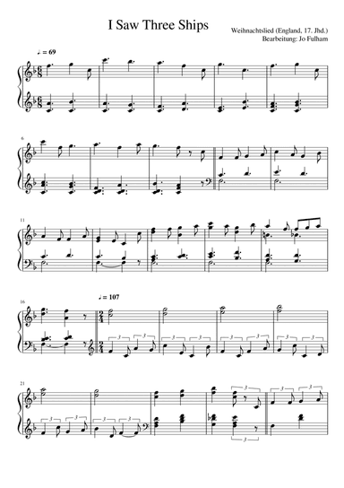 I Saw Three Ships (arr. Jo Fulham)