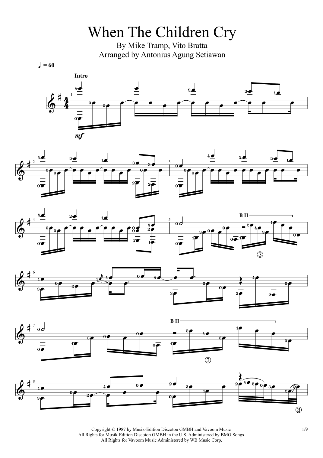 When The Children Cry (arr. Antonius Agung Setiawan)