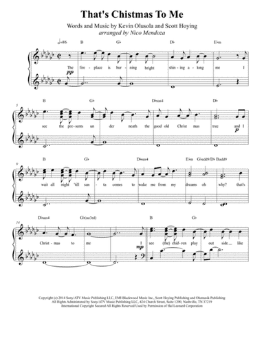 That's Christmas to Me (arr. Nico Mendoza)