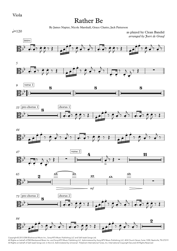 Rather Be (arr. Joeri de Graaf)