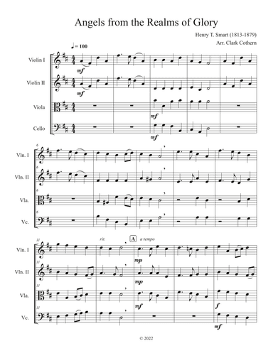 Angels from the Realms of Glory (arr. Clark Cothern)