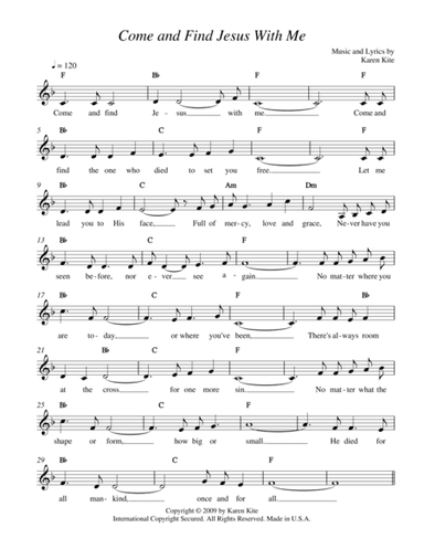 Come and Find Jesus With Me