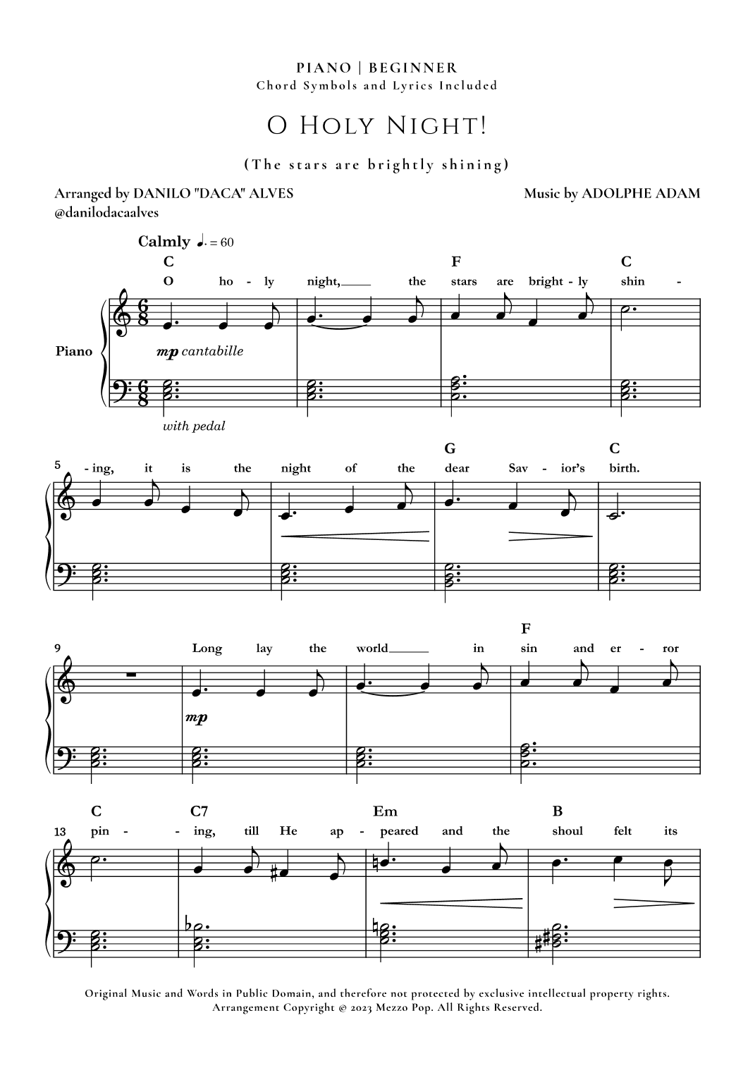 O Holy Night (arr. Danilo "Daca" Alves)