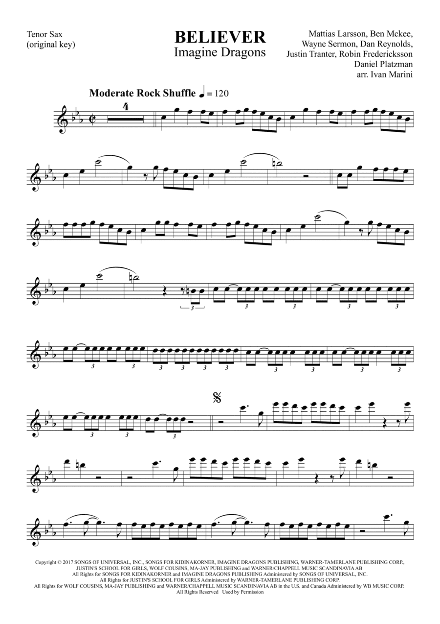 Believer (arr. Ivan Marini)