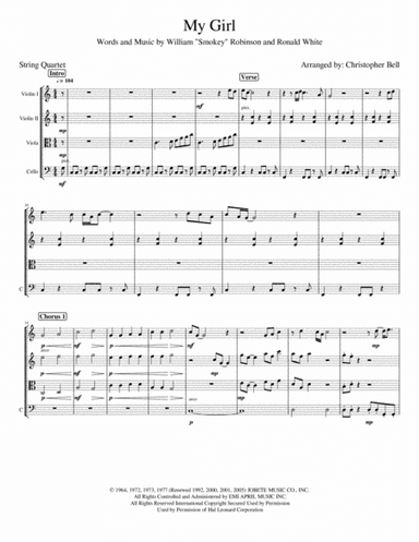 My Girl (arr. Christopher Bell)