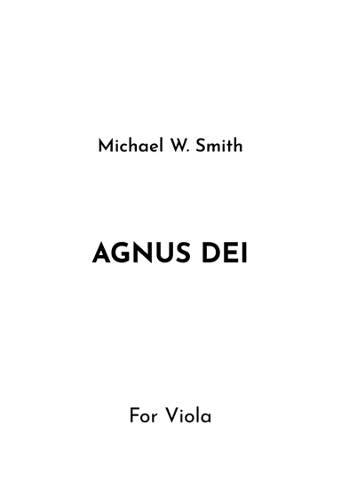 Agnus Dei (arr. Jireh J.)