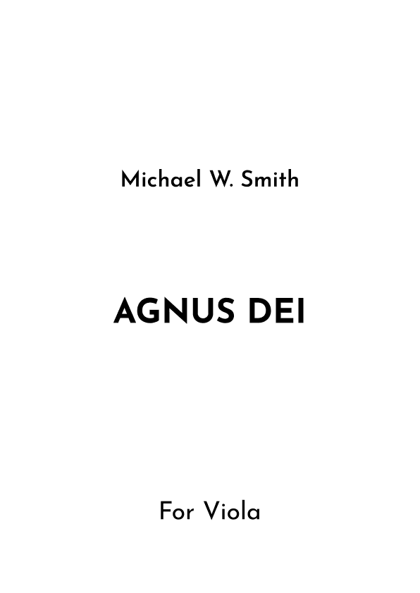 Agnus Dei (arr. Jireh J.)