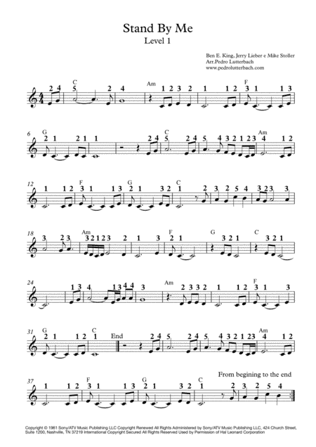 Stand By Me (arr. Pedro Lutterbach)