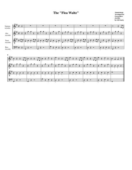 The flea waltz = Der Flohwalzer = (arr. Gil Garty)
