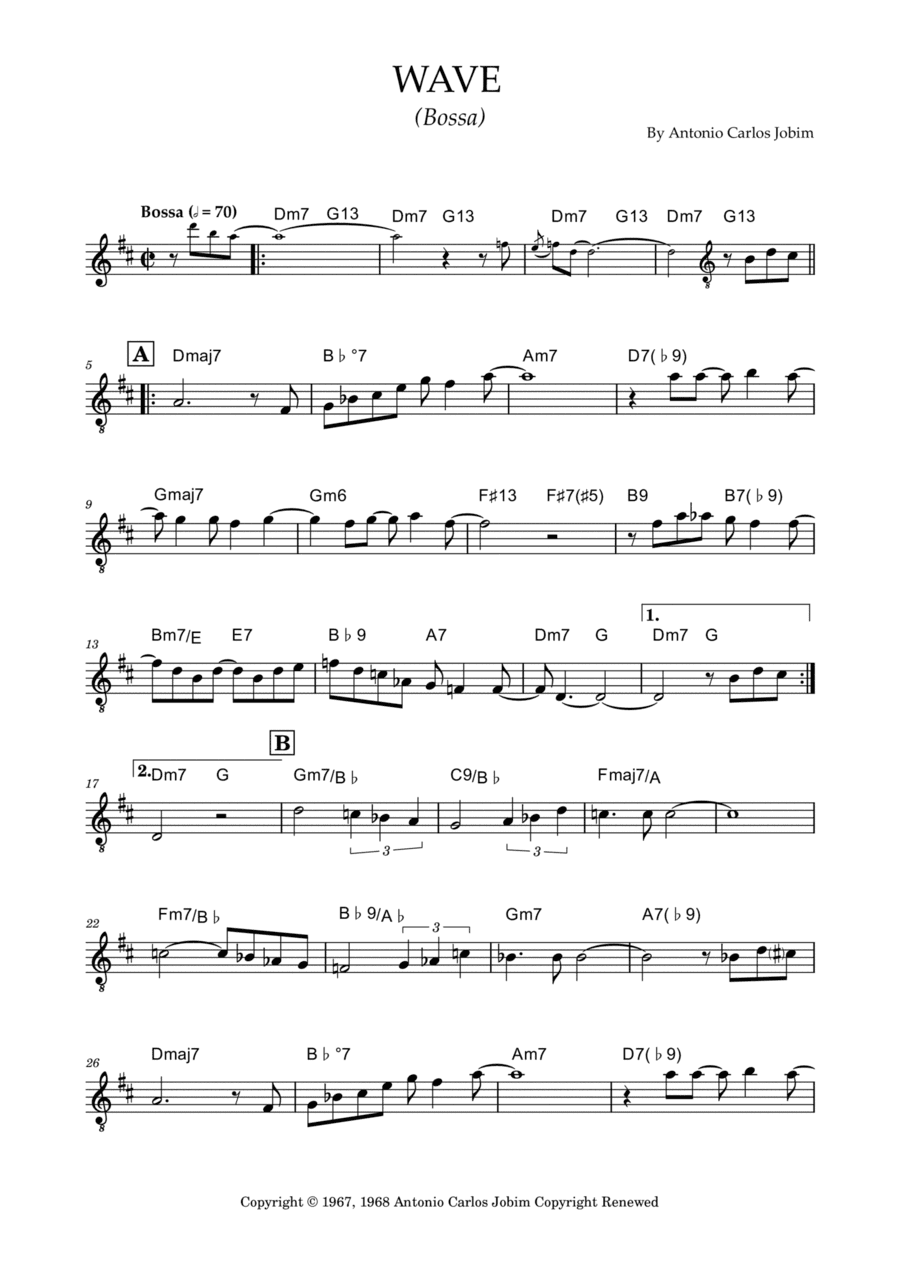 Wave (arr. Douglas Wattson)