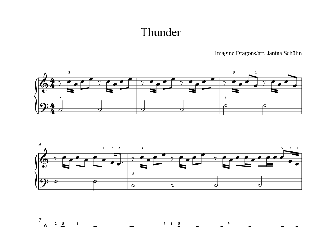 Thunder (arr. Janina Schülin)