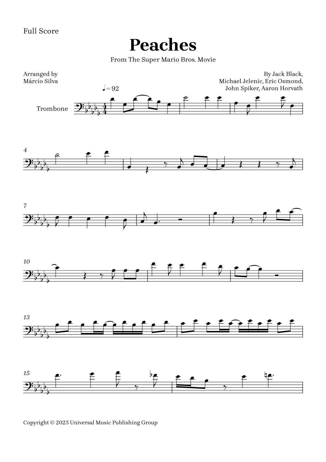 Peaches (arr. Márcio Silva)