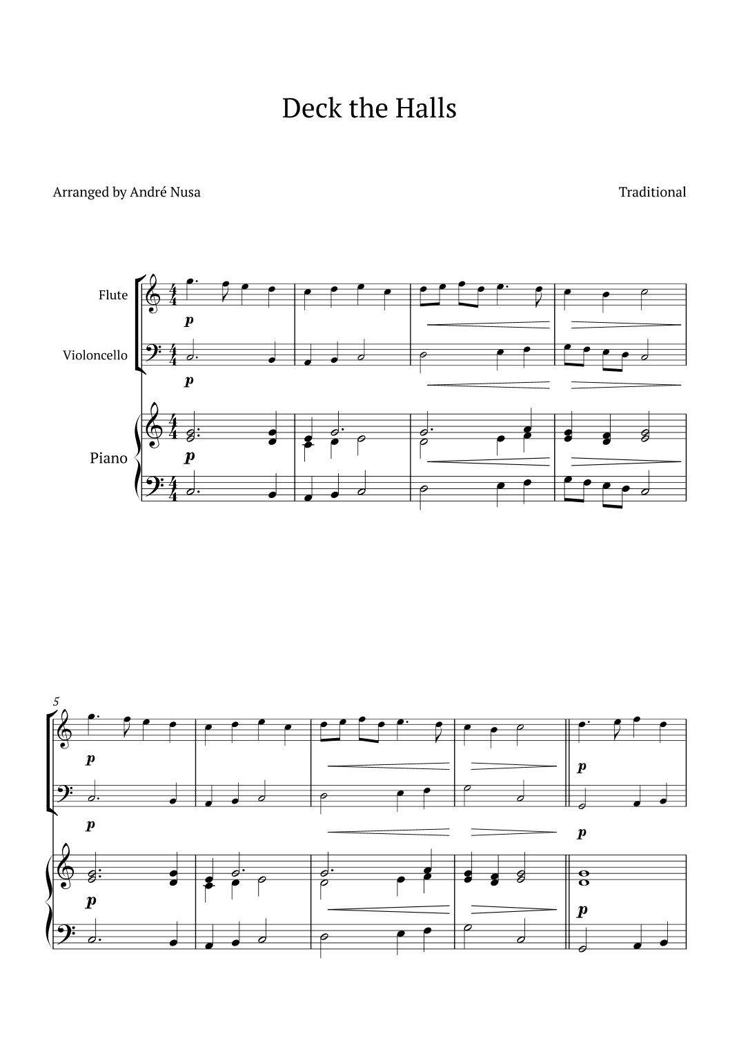 Deck the Halls (arr. André Nusa)