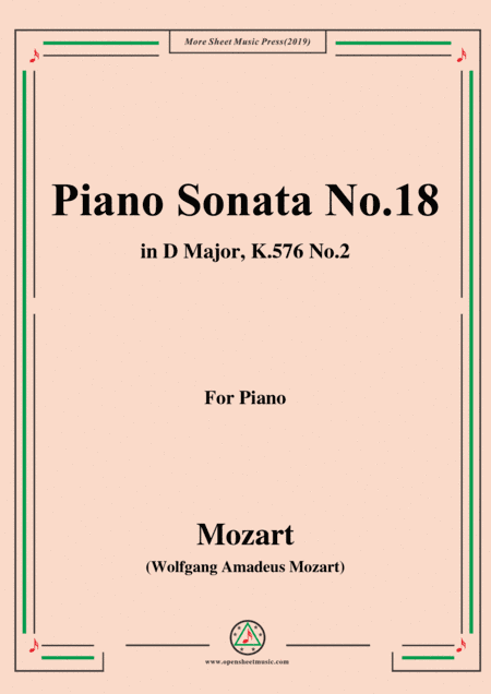 Mozart-Piano Sonata No.18 in D Major,K.576,No.2 (arr. MSM)