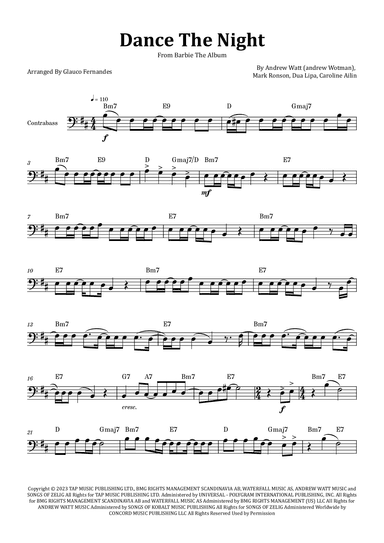 Dance The Night (arr. Glauco Fernandes)