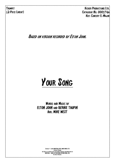 Your Song (arr. Mike West)