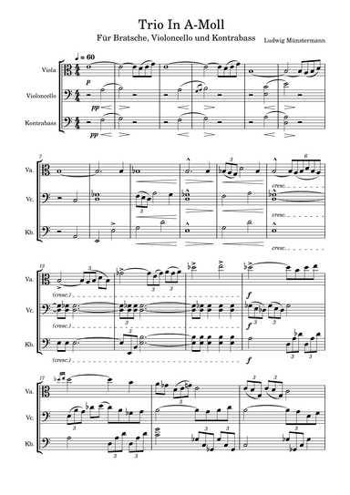Trio für Viola, Violoncello und Kontrabass