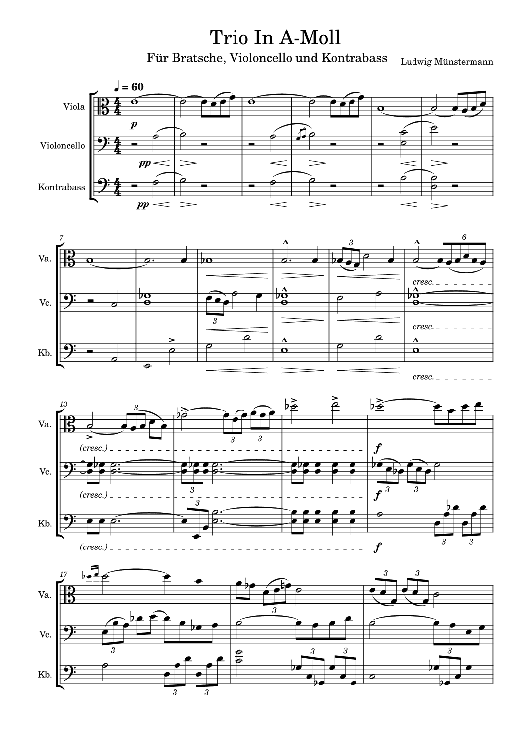 Trio für Viola, Violoncello und Kontrabass