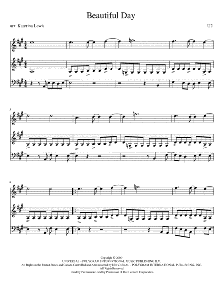 Beautiful Day (arr. Katerina Anne Lewis)