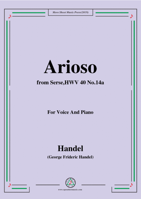 Handel-Arioso,from Serse HWV 40 No.14a,for Voice&Piano (arr. MSM)