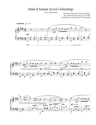 Salut d'Amour (Love's Greeting) (arr. Tim Neumark)