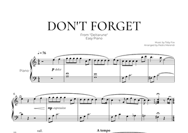 Don't Forget (arr. Pedro Merendi)