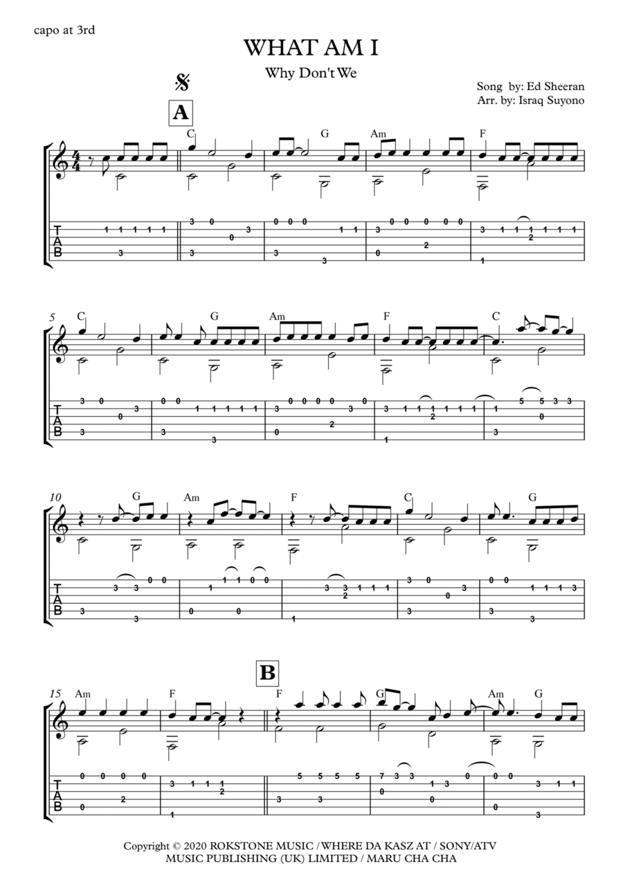 What Am I (arr. Israq Suyono)