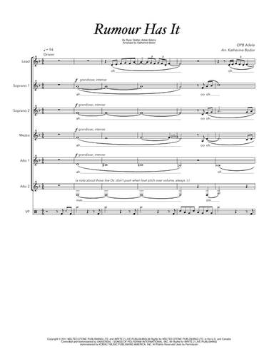 Rumour Has It (arr. Katherine Bodor)