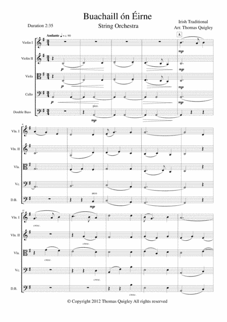 Buachaill ón Éirne (arr. Thomas Quigley)