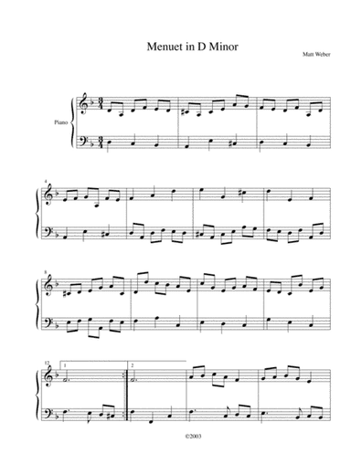 Menuet in D Minor
