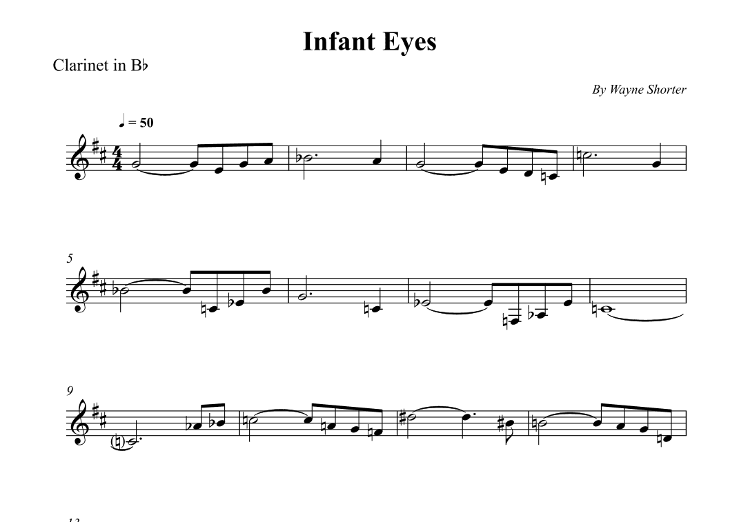 Infant Eyes (arr. Wesley S. SIlva)