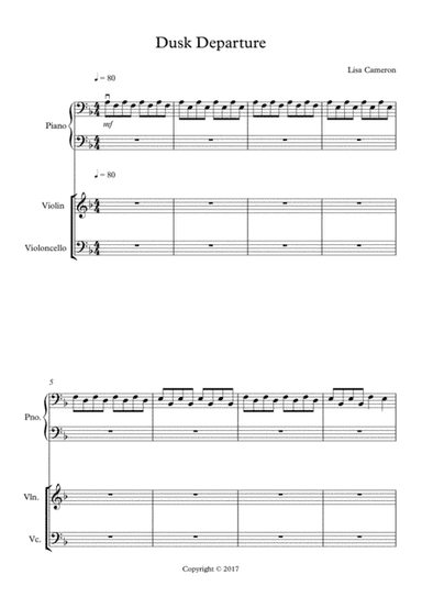 Dusk Departure - Piano Trio