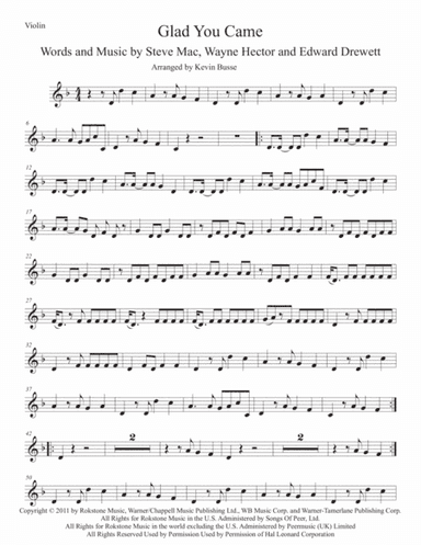 Glad You Came (arr. Kevin Busse)
