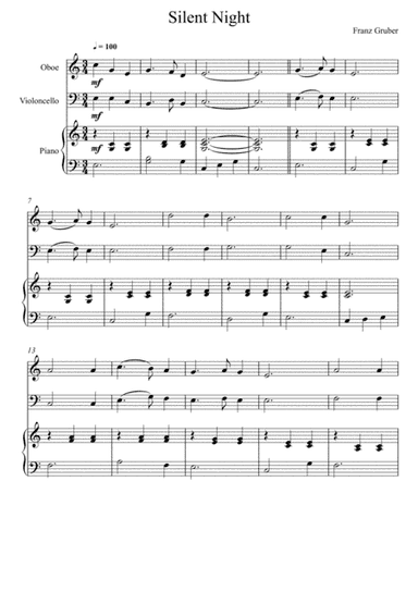 Franz Gruber - Silent Night (Oboe and Violoncello Duet) (arr. André Laitano)