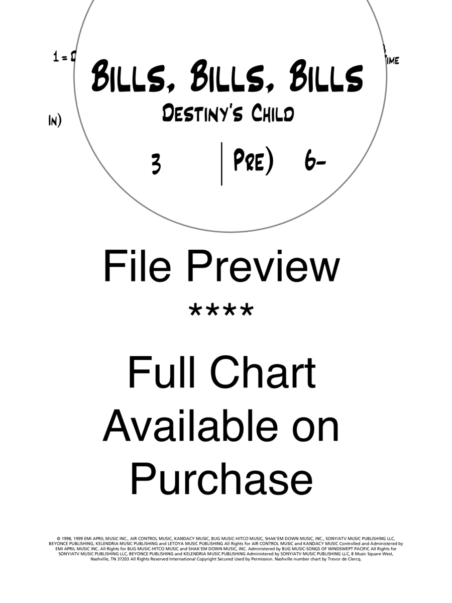 Bills, Bills, Bills (arr. Trevor de Clercq)