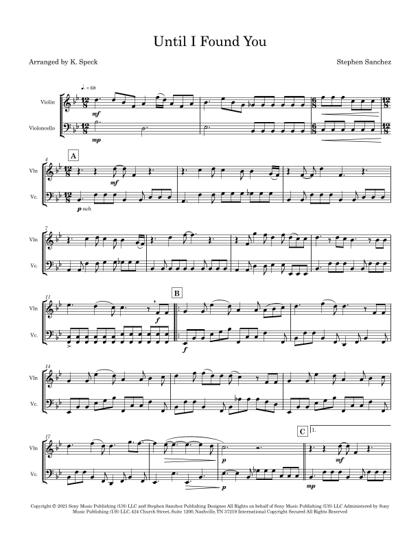 Until I Found You (arr. K. Speck)
