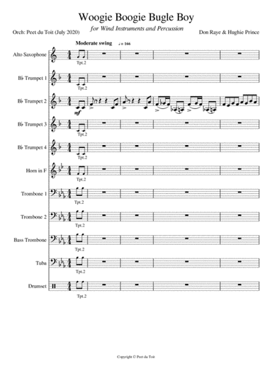 Boogie Woogie Bugle Boy (arr. Peet du Toit)